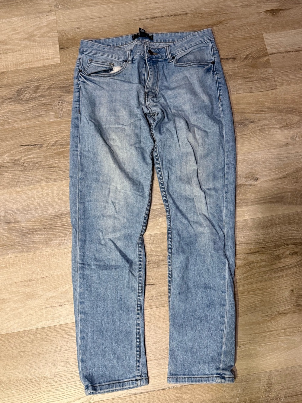 Forever 21 Light Blue Slim Straight Men's Jeans